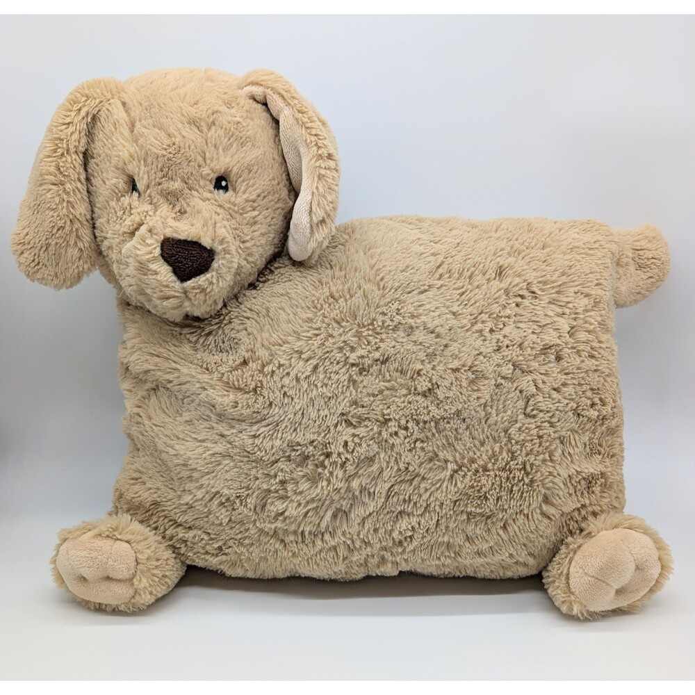 Little Miracles Tan Puppy Dog Pillow Plush Stuffed Animal Costco 17.5"